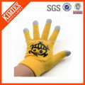 wholesale winter acrylic knit plain tactile gloves